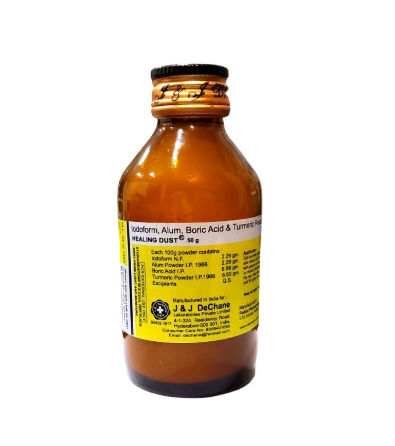 Healing Dust 110 gms An Anti septic dusting powder for wounds J & J
